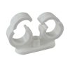 clip lock pipe clips p103 double white